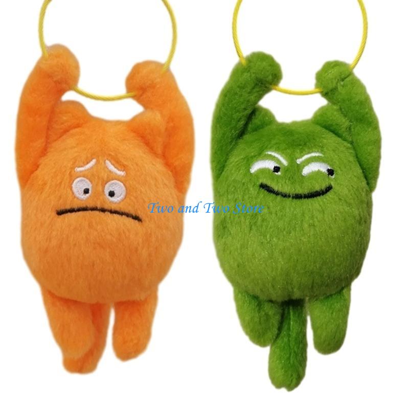 HX6F Cartoon Plush Stuffed Dolls Toy Korean Phone Chain Backpack Pendant Korean Keychain Y2K Fashion Jewelry Birthday
