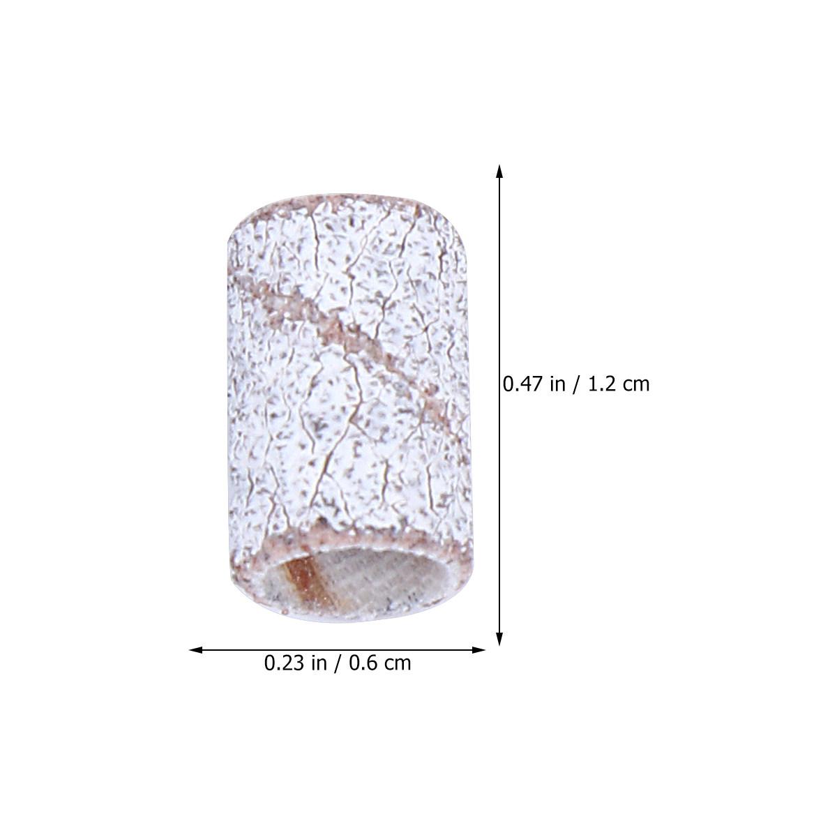 100Pcs Nail Sanding Rings Sanding Band Set for Manicure Pedicure Electric Drill Gel Polish Remover Acrylic Shaping Natural белый