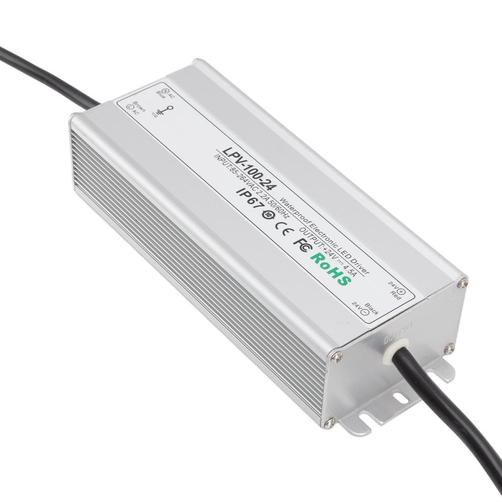 LED Driver Waterproof IP67 Constant Voltage Power Supply Transformer Adapter 100W 24V 4.5A