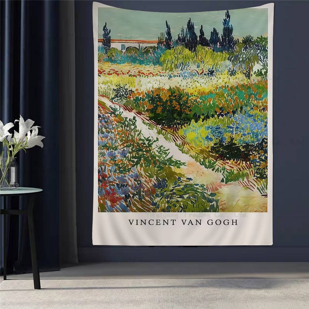 Vincent Van Gogh Great Work DIY Wall Tapestry Hanging Tarot Hippie Wall Rugs Dorm INS Home Decor