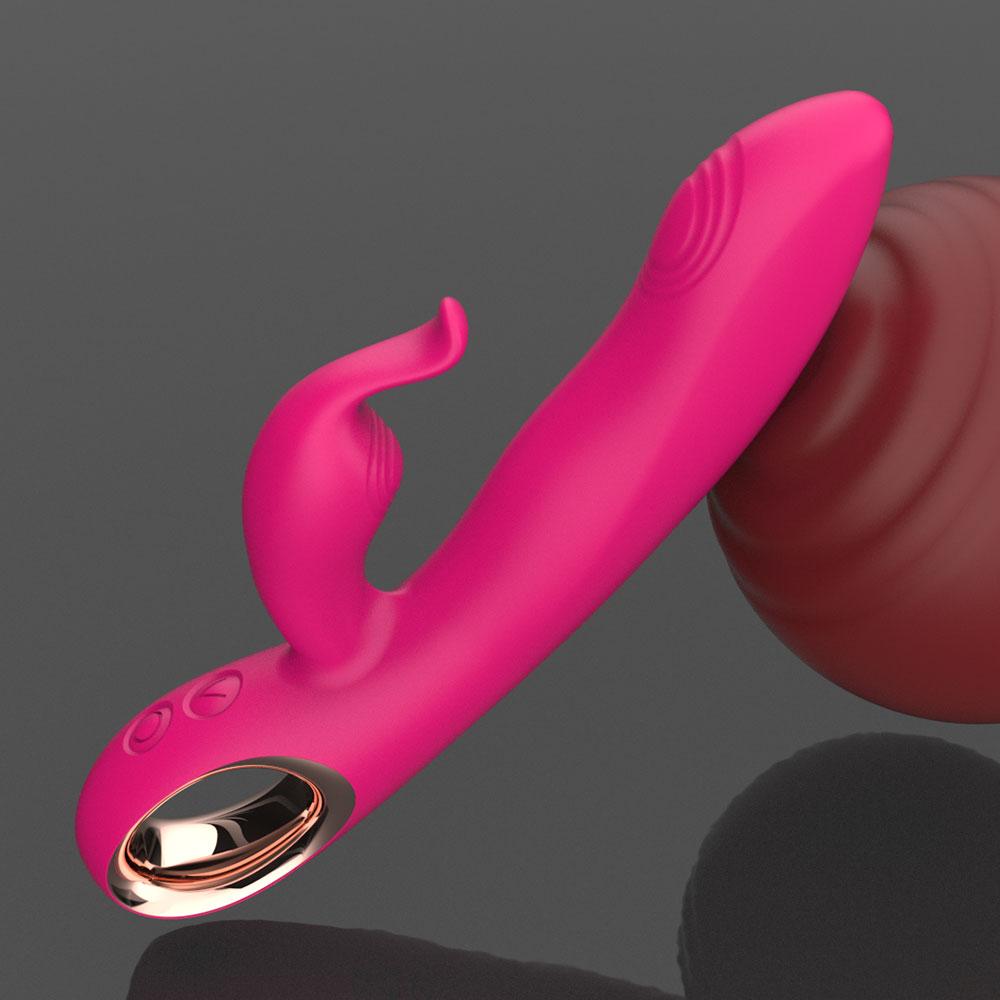 Thrusting Rabbit Vibrator for Women Rechargeable 10 Vibration Modes G Spot Massager Clitoral Stimulator Adult Sex Toys Female Masturbation