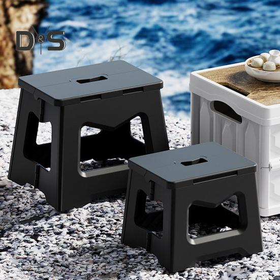 Skládací lavice Multifunkční podnožka Přenosný sedák Plastová stolička s rukojetí pro batolata seniory