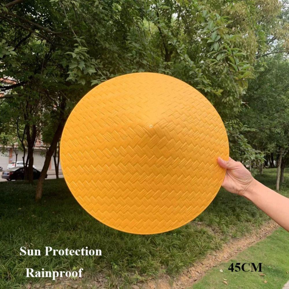 

Солнцезащитная шляпа-плетенка, шляпа от солнца, летняя шляпа с широкими полями, пластиковая дождевик, мужская, женская, для улицы 2