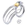 BDSM Sex Toys Men Stainless Steel Metal Urethra Chastity Lock Penis Bondage Adult Chastity Cage Cock Restriction Abstainer Toy