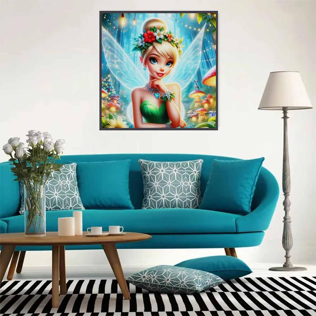 5D DIY Diamond Painting Decorative Beautiful Fairy Full Round Drill Scenery Diamond Embroidery Cross Stitch Kits Home Decor Gift