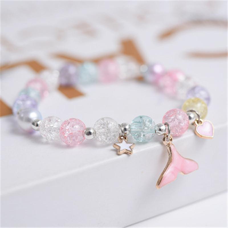Makersland Cute Popcorn Beads Bracelet Friendship Glass Bracelets For Girls Star Moon Cloud Flower Zircon Accessories Wholesale