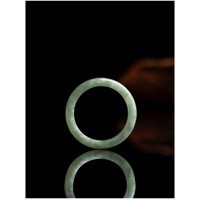 Natuurlijke jadeiet a-kwaliteit boon jade ring, set ringen voor koppels voor mannen en vrouwen, jade vingerring sieraden