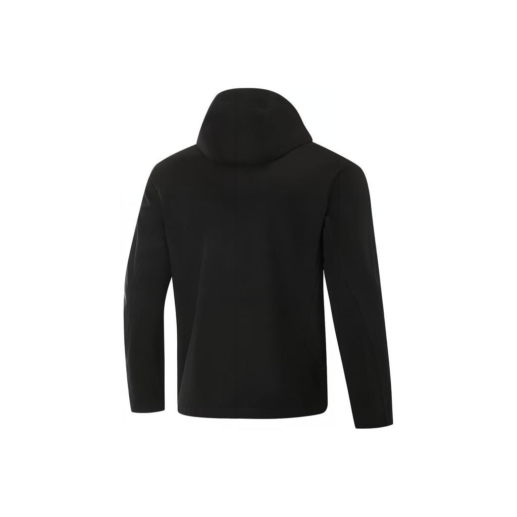 Li-Ning Fitness Series Solid Color Zip-Up Hooded Comfortable Breathable Windproof Sports Jacket Men Jacket Black AFDUC71-4