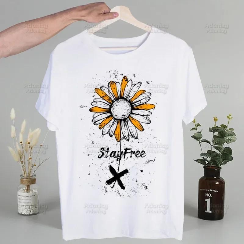 Love Daisy Feeling Daisy Men's Tshirt Cute Printing Shirt Mens Fashion T-Shirt For Men Casual Tops Short Sleeve
