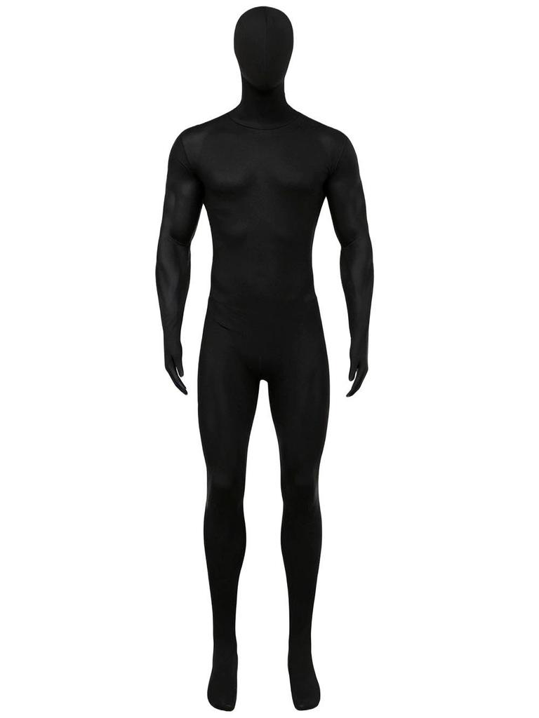 Halloween Cosplay Solid Color Full Body Open Face Zentai Bodysuit