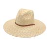 12Cm Large Brim Reinforced Atmospheric Straw Hat Wind Flow Line Men'S And Women'S Sunshade Big Hat