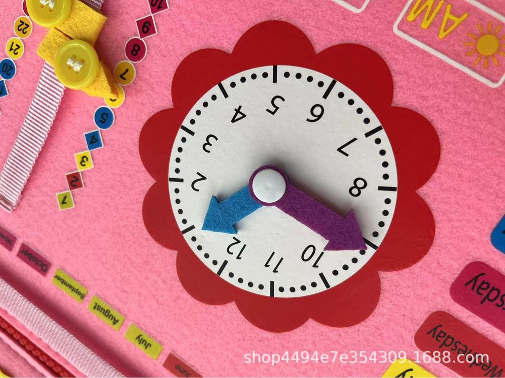 Rainbow Felt Busy Board: Children's Educational Dress-Up Cloth Book