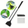 Aquarium Entfernungsschaber Aquarium Flacher Sand Algenentfernung Doppelte Verwendung Glas Algenentfernungsschaber Haushaltsaquarium Reinigungswerkzeug