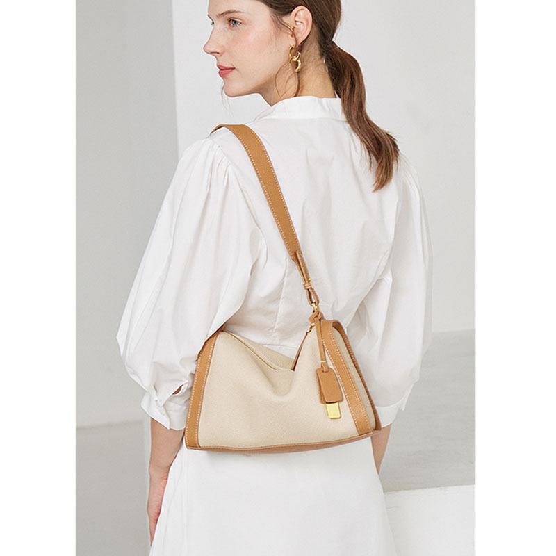 

New Women s Handbag with Top Layer Cowhide Shoulder Crossbody Bag, Tote Bag, High-end Feel Bag, Women s Genuine Leather Pillow Bag