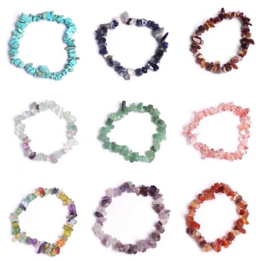 Stretch Band Irregular Stone Bracelets Adjustable Wrap Charm Hand Chain Jewelry