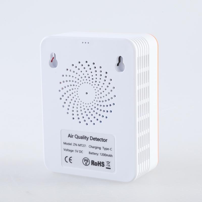 Air Quality Pollution Meter HCHO TVOC CO CO2 PM2.5 PM10 Temperature Humidity Meter with Buzzers Tester Color Display