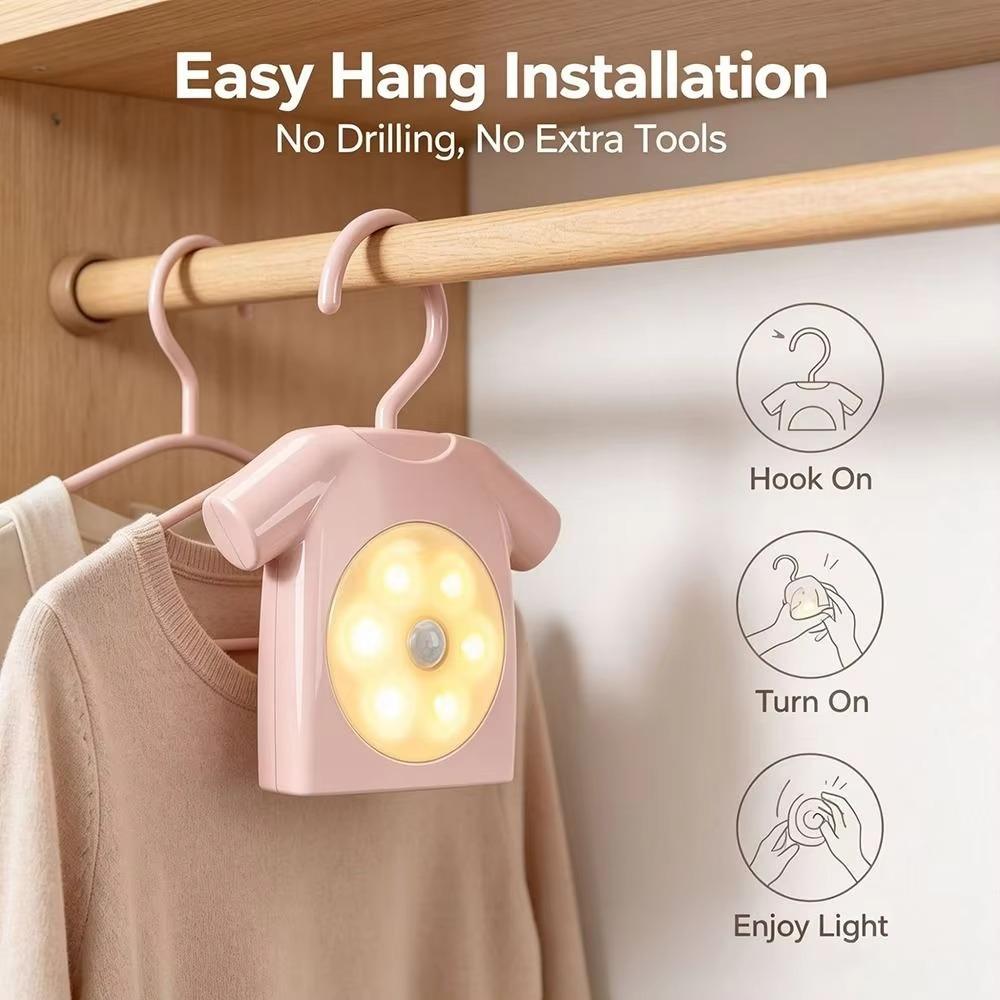 Human Body Induction LED Night Light, Magnetic Rechargeable Lamp for Wardrobe, Toilet, Hallway, Cabinet, Soft Ambient Light Safe for Mom and Baby Use