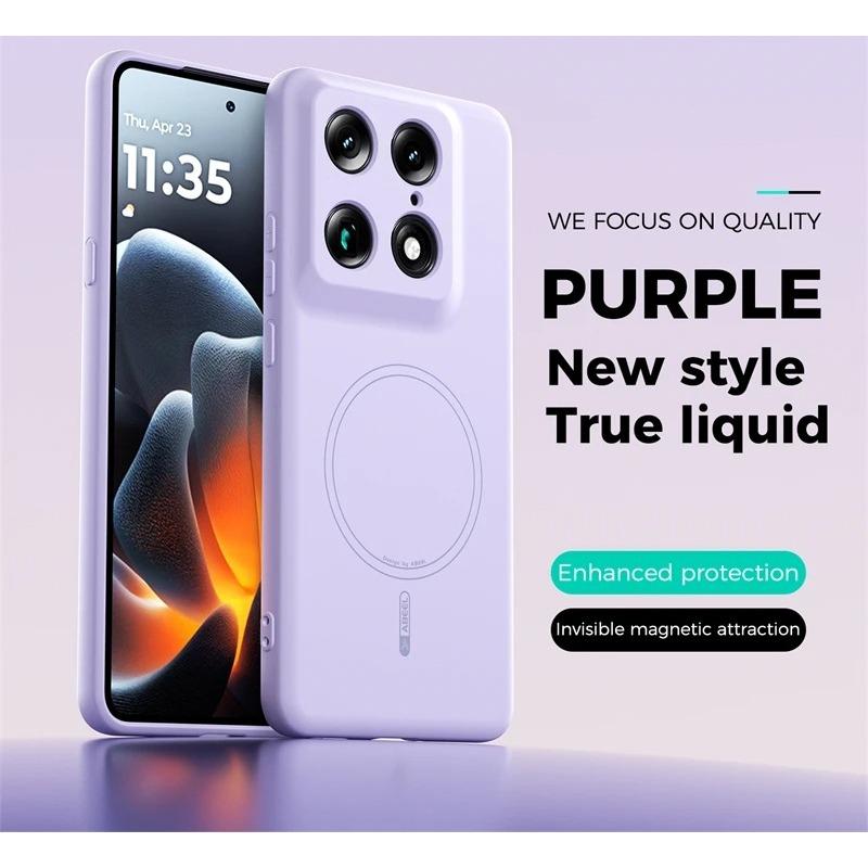 Flüssigsilikonhülle für Motorola Edge 70 Fusion+ 60 X70 Air Pro G77 Magnetische Hülle für MagSafe Stoßfeste Weiche Schutzhülle