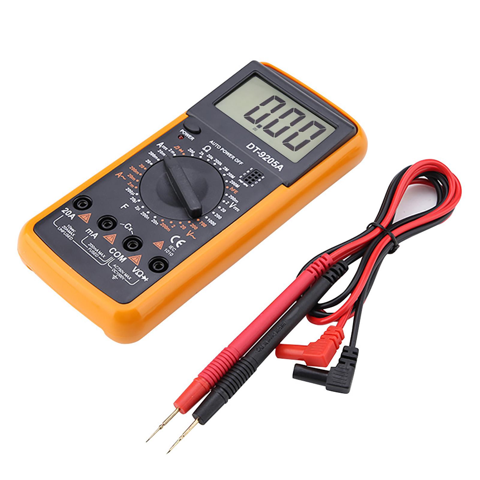 

DT9205A LCD Display Handheld Digital Multimeter ACDC Resistance Capacitance Tester