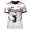 Fashion Volleyball Graphic T Shirts For Men Summer Trendy Custom Name Sports Wear 3D Printed T-shirts Casual Oversized Tees Tops