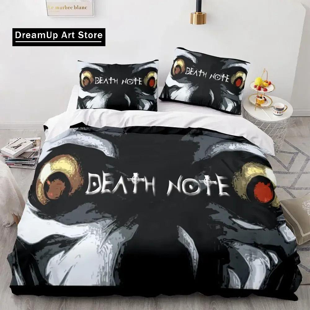 3D Print Anime Death Note Bedding Set Single Twin Full Queen King Size Bed Set Adult Kids Bedroom Duvet Cover Sets Home Textiles
