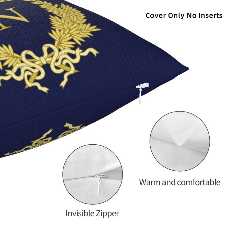 Emblemă Franceză Napoleon Bonaparte Fețe de Pernă Franța Vultur Steag Catifea Nordic Husă Pernă Decorativă pentru Sofă