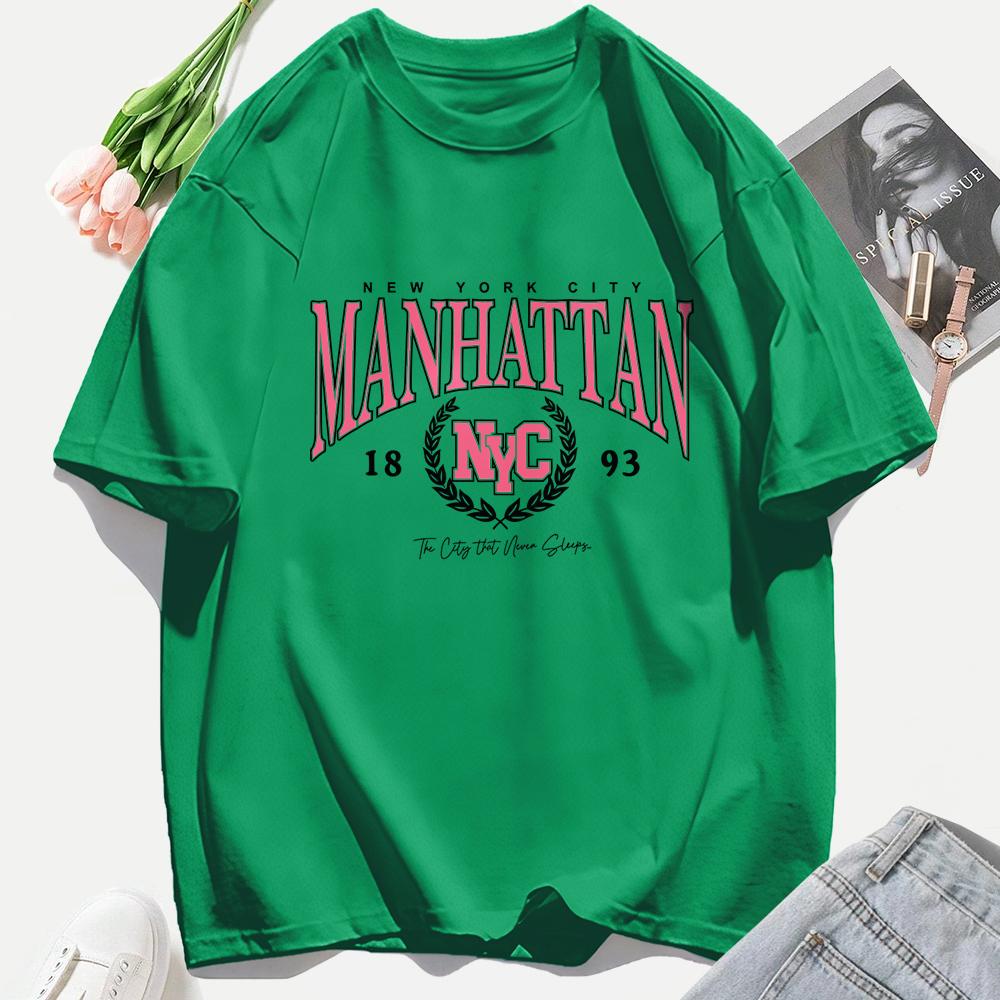 Summer Manhattan 1893 Creative 3D Print Women T Shirts Unisex Casual Y2K Tops Cotton Trendy T-Shirt Hip Hop Comfortable Woman Clothes