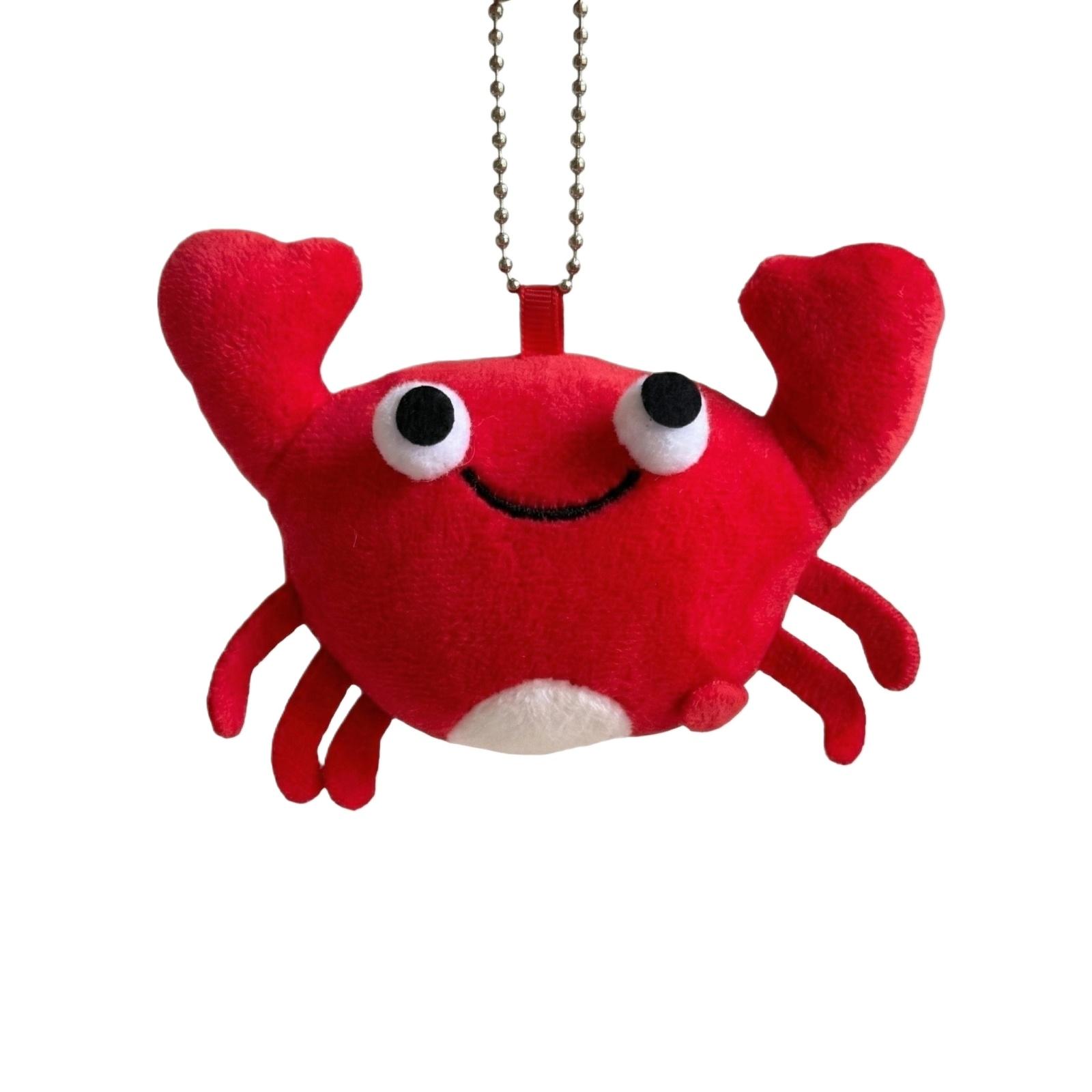 Plush Lobster And Crab Keychain  Cute Plush Lobster Pendant For Girls Crab Doll Backpack Charm  Realistic Seafood Plush Pendant: Lobster And Crab One Size