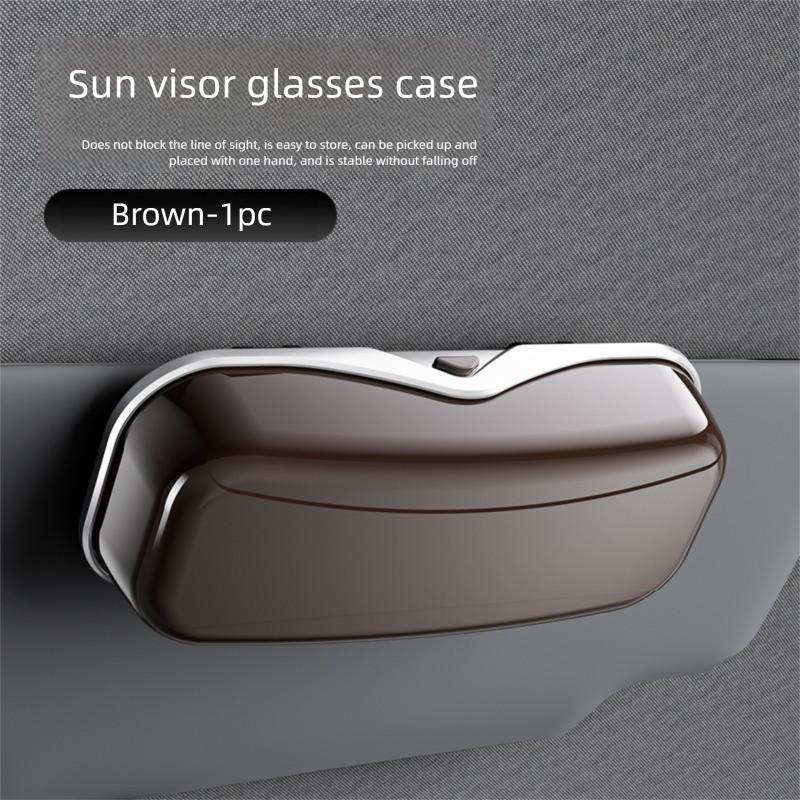 New Car Glasses Box Portable Car Sun Glasses Holder In The Car Driving Glasses Holder Eyeglass Case Sun Visor Auto Lenses Holder
