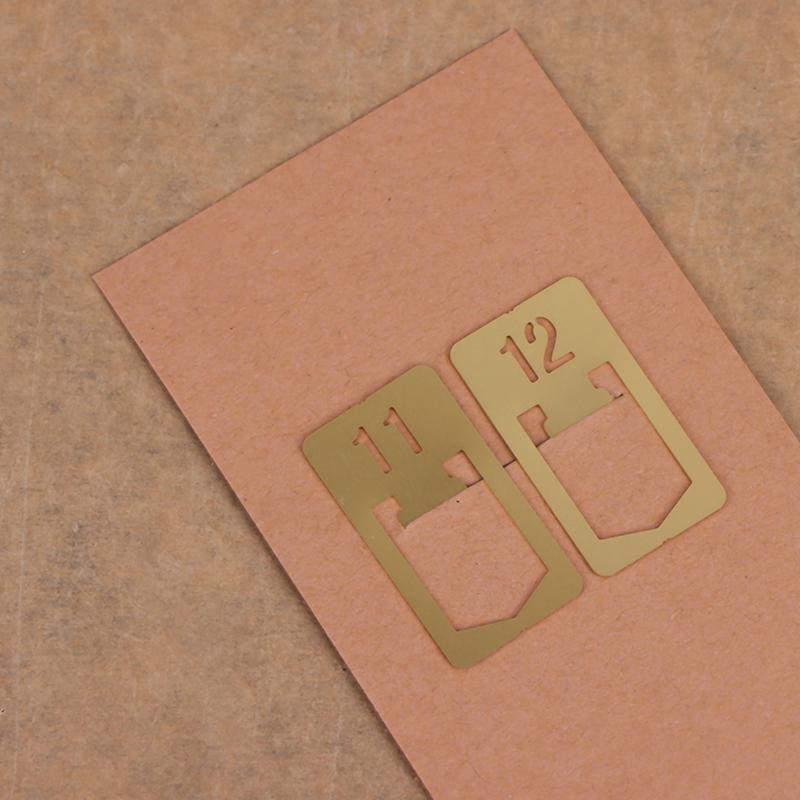 12Pcs Copper Bookmark Retro Brass Metal Bookmarks For Traveler'S Notebook Monthly Planner Accessories Vintage Stationery
