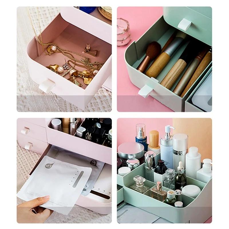 Make-up-Organizer mit großer Kapazität, Badezimmer-Make-up-Aufbewahrungsbox, Damen, Hautpflege, Frisiertisch, Kosmetik, Lippenstift, Beauty Case