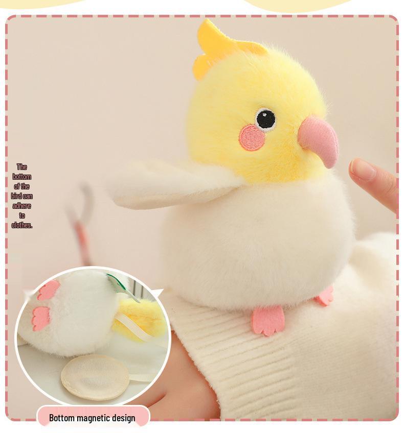 Cute Little Bird Sloth Mouse Plush Toy - Parrot Dinosaur Animal Bag Pendant Doll