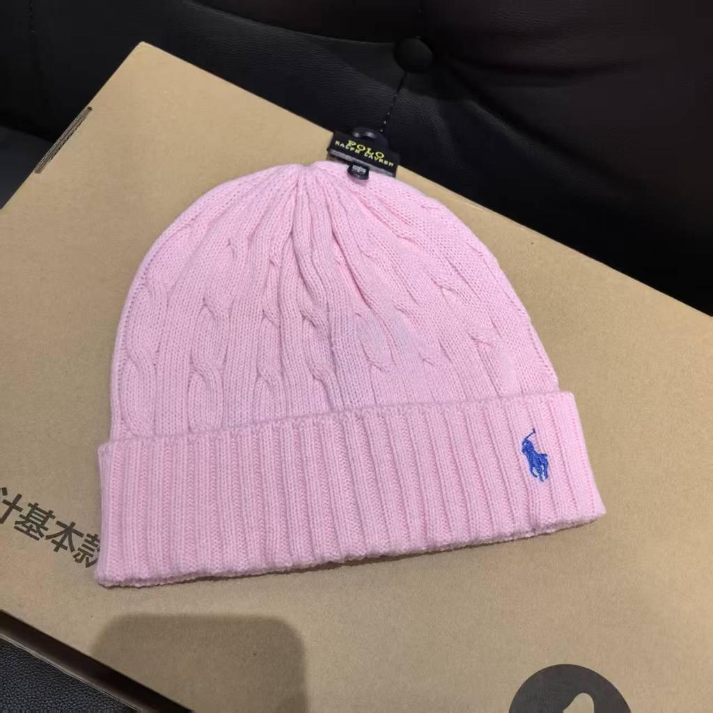 Unisex vlněná čepice s výšivkou loga RL koně - Teplá, silná, podzim/zima