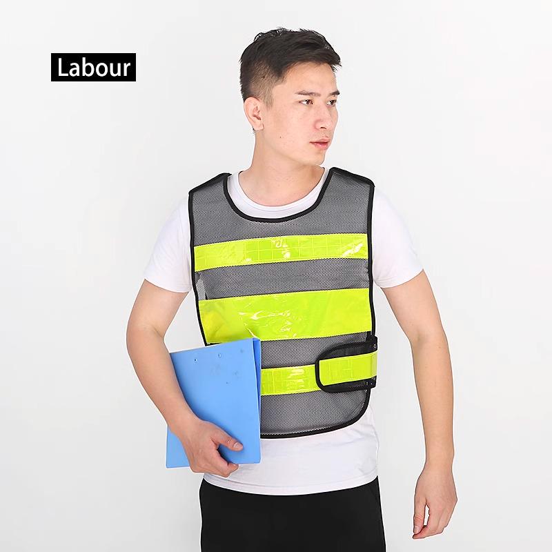 High Visibility Reflective Vest – Nighttime Safety Fluorescent Mesh Fabric