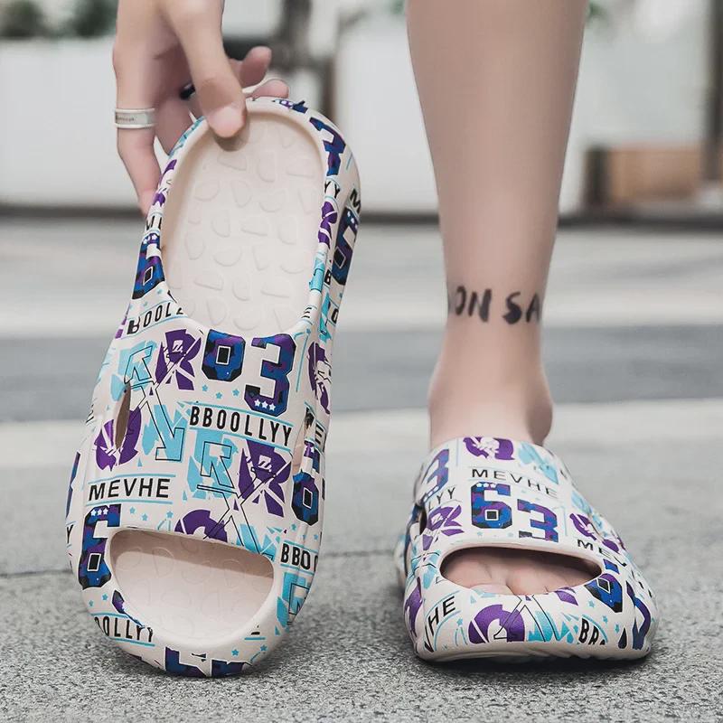 Męskie Lekkie Antypoślizgowe Klapki Casual w Dużych Rozmiarach - Modne Sandały Sportowe Outdoor