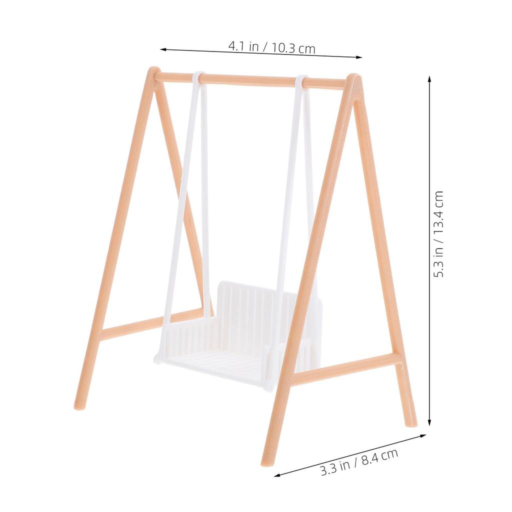 TOYANDONA Mobili in Miniatura per Casa delle Bambole Sedia a Dondolo Modello a Dondolo in PLA Accessorio Gioco Interattivo Decorazione Cortile Casa delle Bambole Il Mio