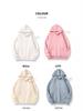 Unisex Long Sleeve Hooded Sweatshirt 350g Cotton Silk Blend Drop Shoulder Women's Blank Edition