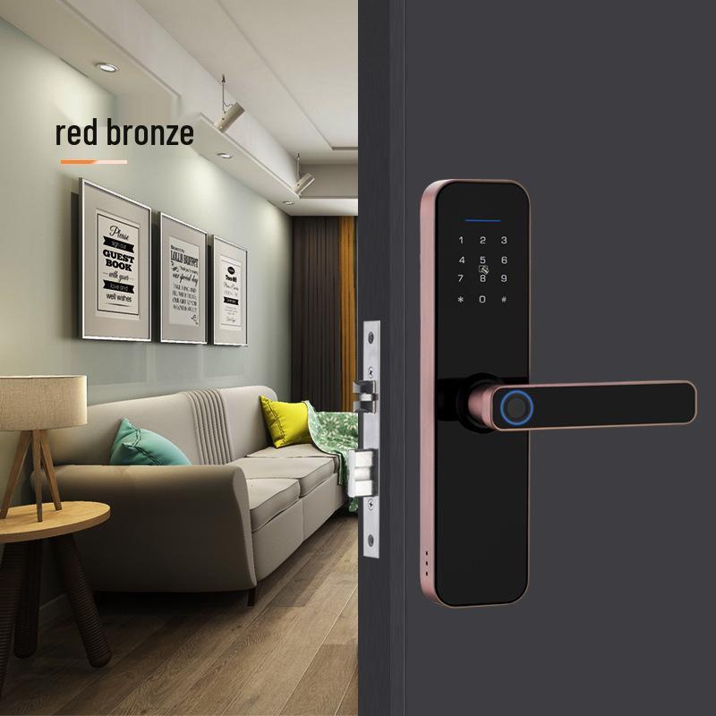 Smart Bluetooth Fingerprint Door Lock with App and Card Swipe Control