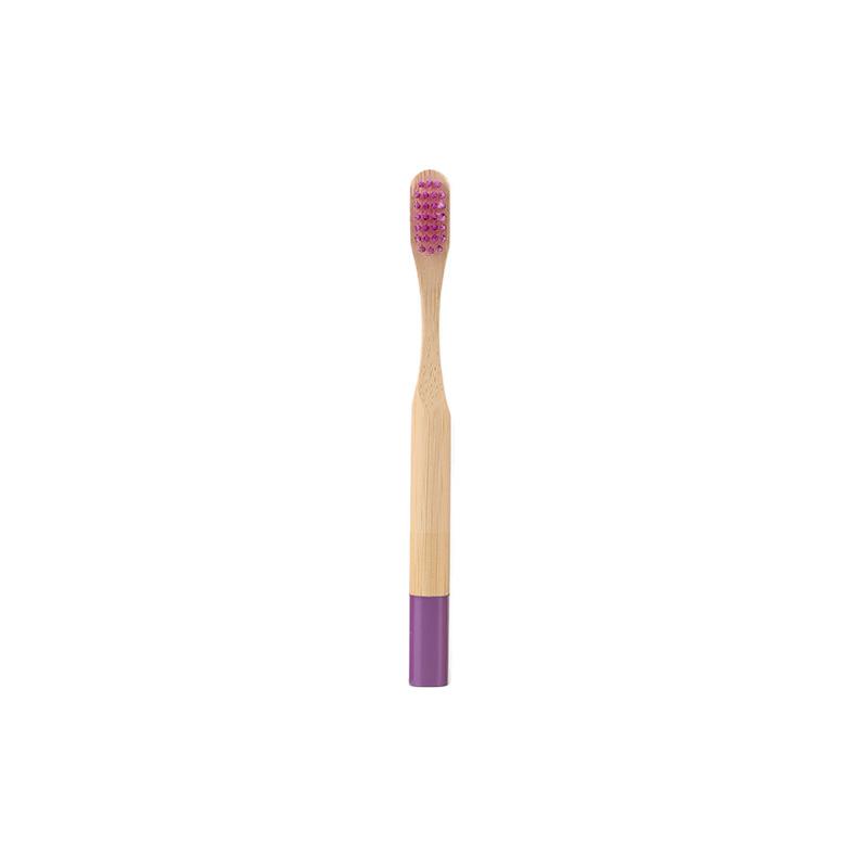 Custom Color Paint Round Handle Kids Soft Eco Degradable BPA Free Bamboo Handle Bamboo Toothbrush
