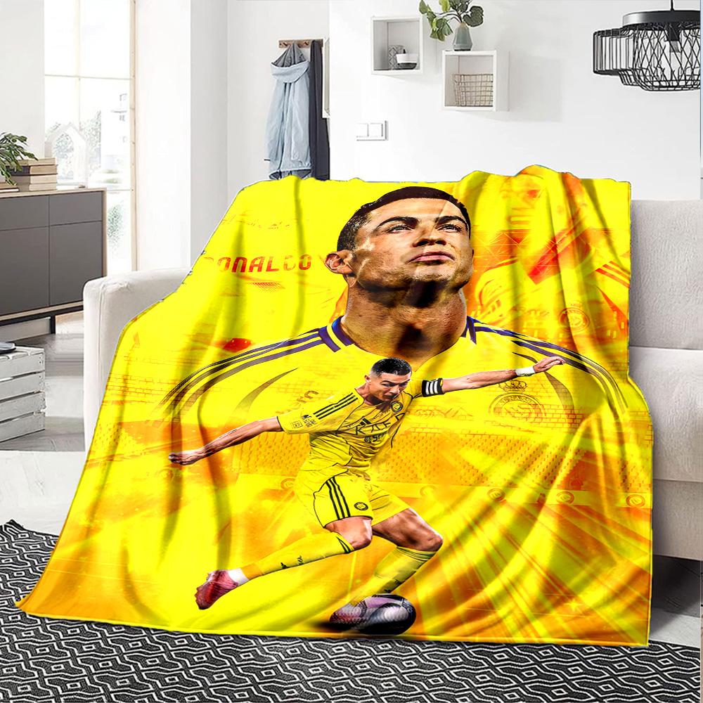 1pc Number 7 Soccer Blanket, Gift, for Men and Women, Soft Blanket, Good for Sofa Bed Couch Travel, Lightweight Flannel Blanket