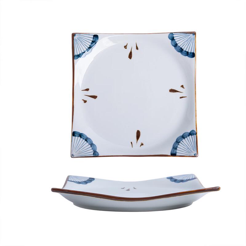 Retro Ceramic Square Dinner Plate