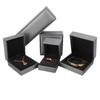 Brushed Silver Gray Jewelry Storage Box for Rings, Pendants, Bracelets, Necklaces with Logo
