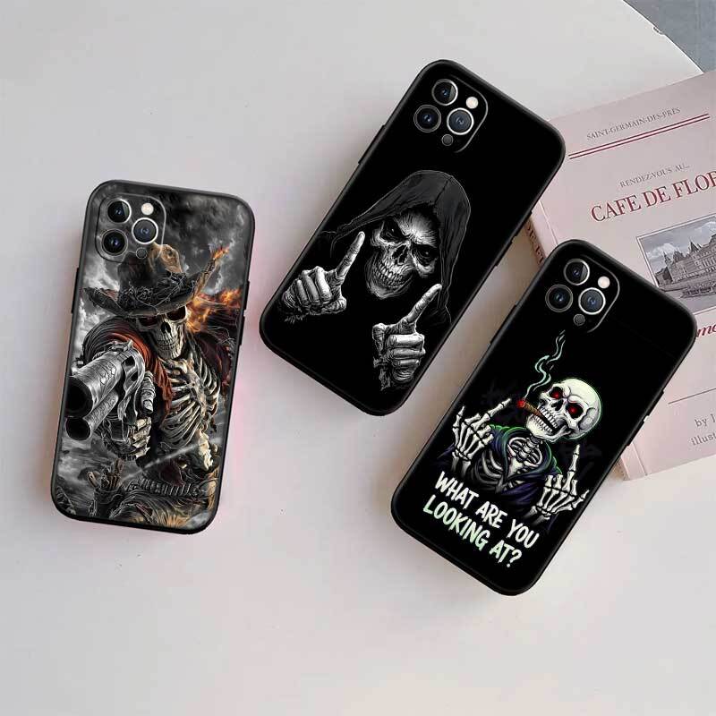 Skeleton Skull Shockproof Phone Case for iPhone 6 6s 7 8 11 12 13 14 15 16 17 16E XS Pro Max XR X SE Air
