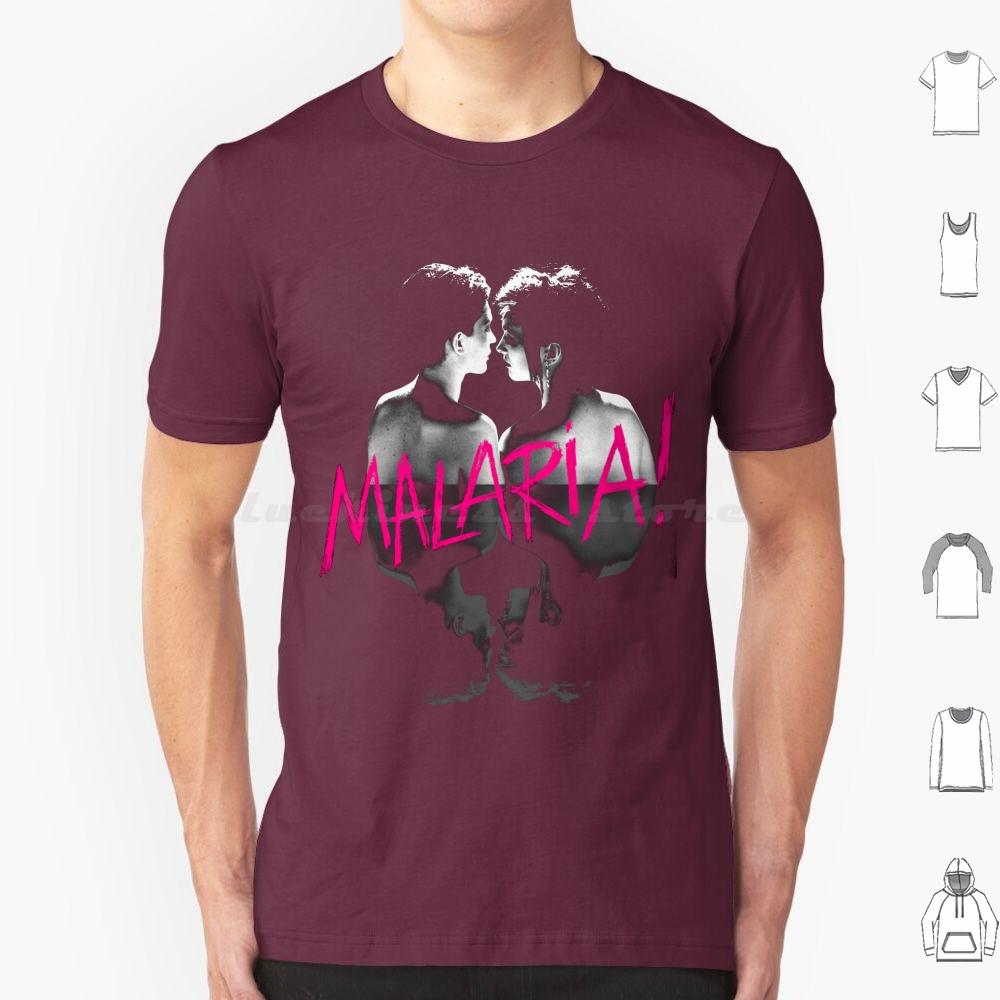 Malaria T Shirt Cotton Men Women DIY Print Neue Deutsche Welle Malaria 80s Industrial Metal Punk Post Punk Gothic Dark Black