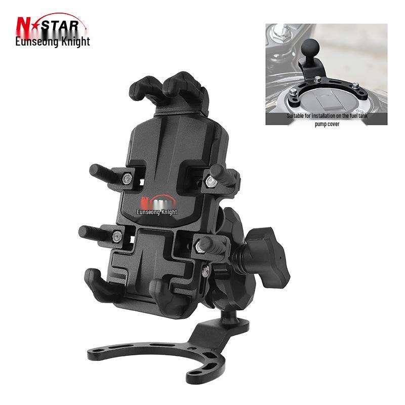 Enxing Knight Shock-Absorbing Motorcycle Phone Holder with Wireless Charging - Popular and Available.