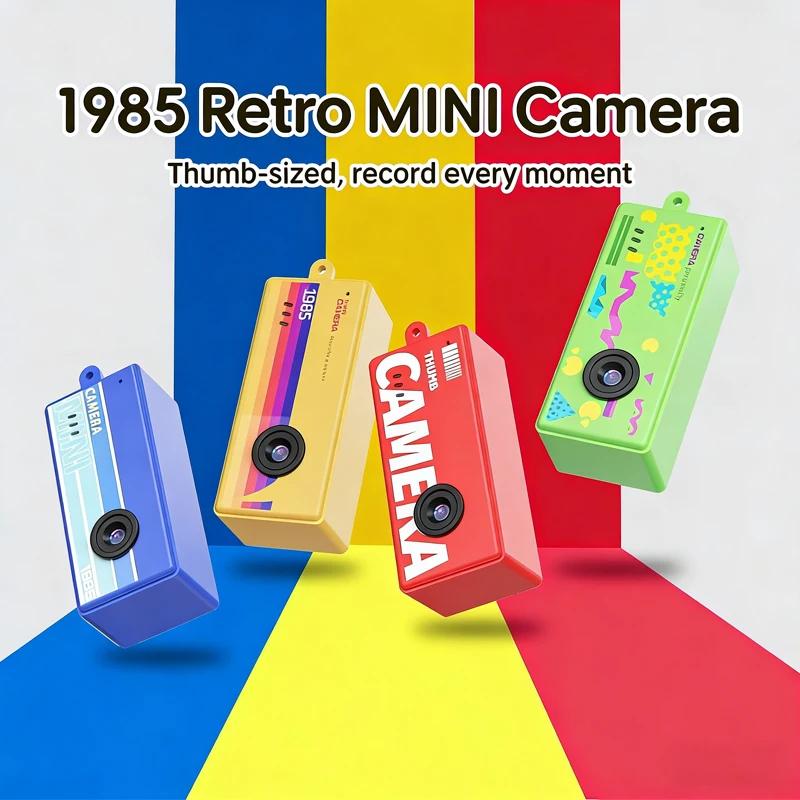 Mini-Schlüsselanhänger-Kamera Magecam Digitalkamera 0,96 Zoll Schlüsselanhänger-Kamera Retro Unterstützung Speicherkarte 1080P Sehr Kleiner Camcorder Video-Rekorder mit Blitz