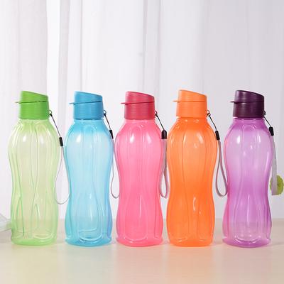 800ML Láhev Plastová Láhev na Vodu Přenosný Venkovní Sportovní Pohár na Vodu Velká Kapacita Jednobarevný Prostorový Pohár Plastové Nádobí na Pití