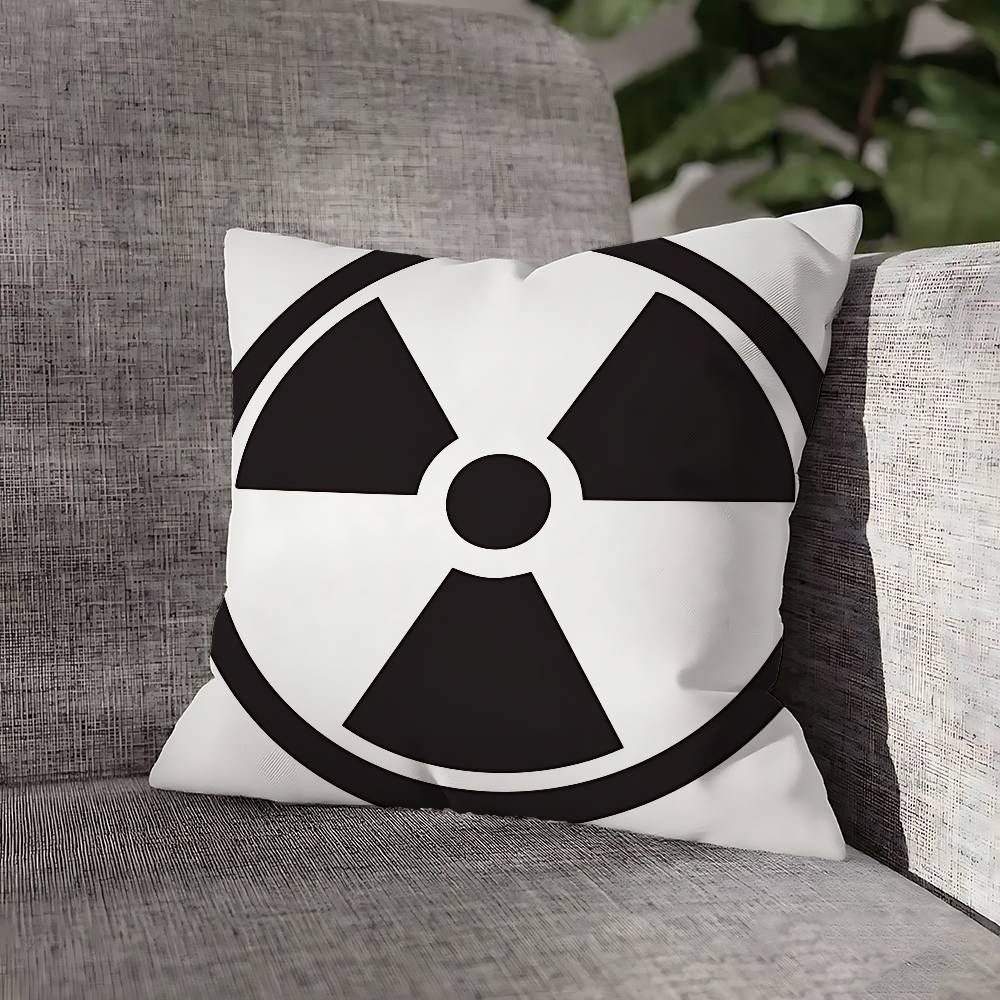 B-Biochemical C-Crisis Symbol Pillow Case For Sofa Decor Car Office Room Printing Cushion Cover Decorations and Protector