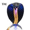 Gotisches Desktop-Ornament Schlangenförmige Schreibtischlampe, Harz-LED-Tischleuchte mit RGB-Farbe, sich ändernde Gaming-Raum-Accessoires, Kunstkristallkugel-Lampe