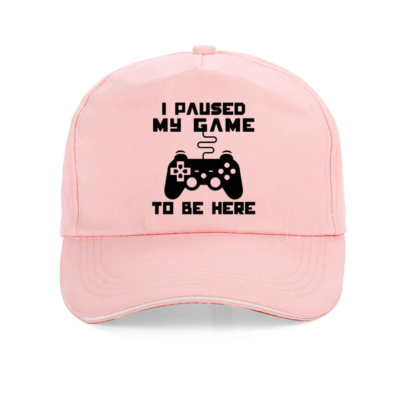 Gamer Baseball Cap Men I Paused My Game To Be Here Tops Interesting Play Computer Hat High Quality Snapback Hats Bone